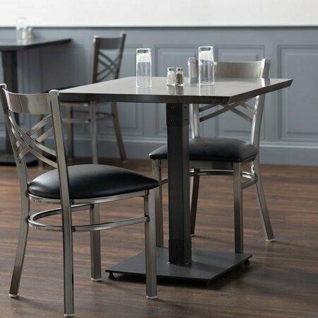 LANCASTER TABLE & SEATING Lancaster 30 Square Solid Wood Live Edge Table - Antique Slate Gray 3493030CLG30